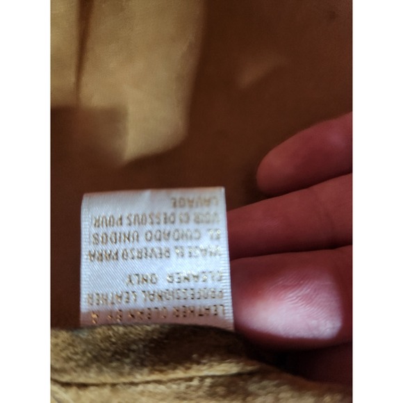 Apart Suede Trucker Jacket Brown Button Up Shirt Womens Size M Pig Leather - Picture 11 of 11